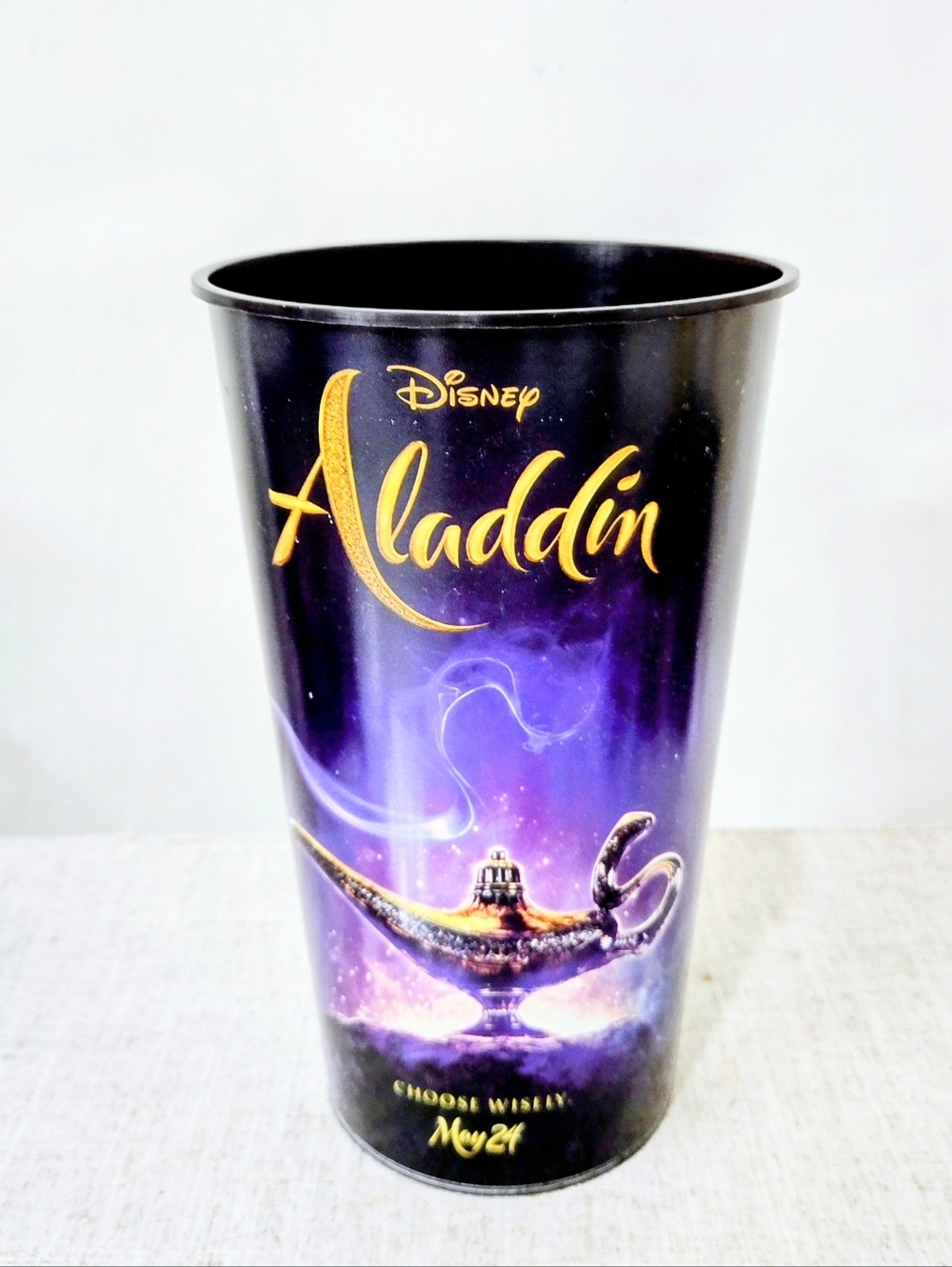 Disney Aladdin Gold and Purple Collectible Plastic Cup